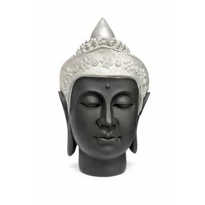 Tête de Bouddha Zen 23 cm – Statue Bouddha Décoration Spirituelle, Sérénité & Protection