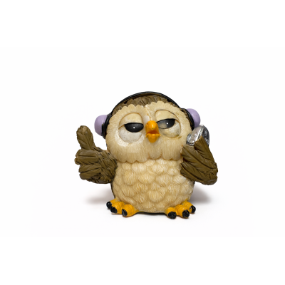 Hibou Casque Audio Décoration – Statue Chouette Fun & Zen