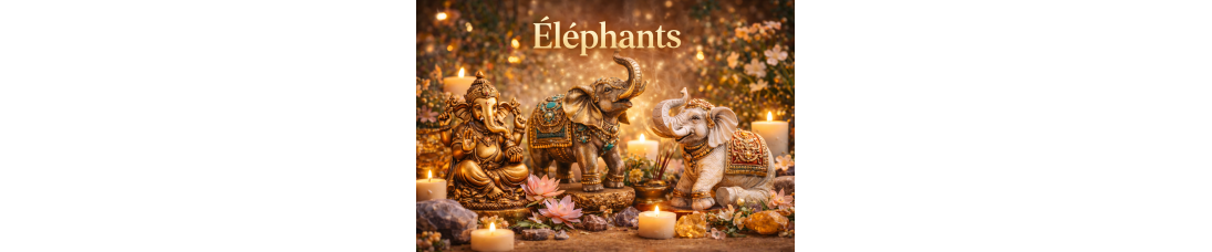 Éléphants décoratifs spirituels – Chance, protection & prospérité